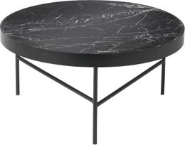 Ferm Living Kavos staliukas Marble juodos spalvos didelio dydžio