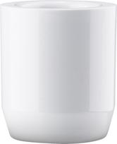 Zone Denmark Dantų šepetėlių puodelis Suii baltos spalvos 9 cm