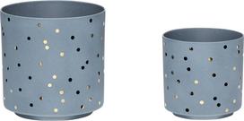 Hübsch Tealight žvakidė Hübsch su taškeliais mėlynos spalvos 2 vnt.