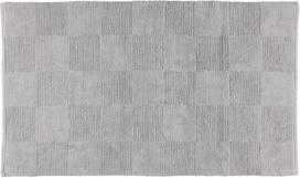 Cawo Vonios kilimėlis Cawo su šachmatų lentos dizainu austas rankomis iš platinos 60 x 100 cm