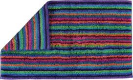 Cawo Vonios kilimėlis Stripes tamsių spalvų 70 x 120 cm