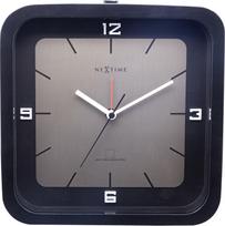 NeXtime Stalo laikrodis Square Alarm juodos spalvos