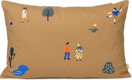 Ferm Living Pagalvė The Park rudos spalvos 60 x 40 cm