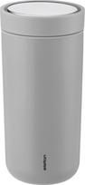 Stelton Termo puodelis To-Go Click pagamintas iš dvigubo plieno matinė šviesiai pilka 400 ml