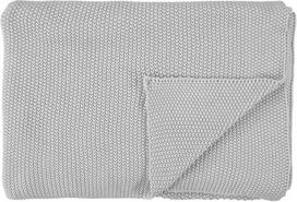 Marc O'Polo Pledas Nordic Knit pagamintas iš organinės medvilnės sidabro spalvos 130 x 170 cm