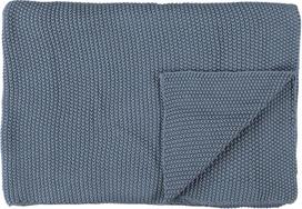 Marc O'Polo Pledas Nordic Knit pagamintas iš organinės medvilnės pilkos ir mėlynos spalvos 130 x 170 cm