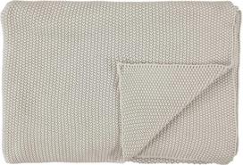 Marc O'Polo Pledas Nordic Knit pagamintas iš organinės medvilnės bežinės spalvos 130 x 170 cm