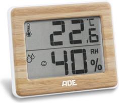 ADE Termohigrometras ADE pagamintas iš bambuko medienos