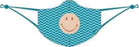 LOQI Apsauginė kaukė LOQI Artist Smiley su geometriniu raštu mėlynos spalvos