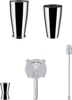Alessi Aksesuarai barmenams Mixology Lunar Eclipse sidabro spalvos 4 komp.