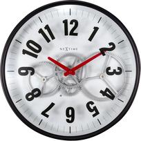 NeXtime Sieninis laikrodis Modern Gear Clock baltos spalvos