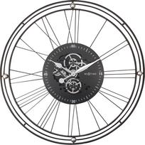 NeXtime Sieninis laikrodis Roman Gear Clock juodos ir sidabrinės spalvos 90,5 cm