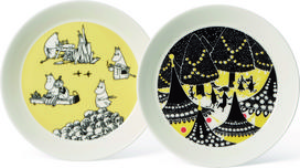 Arabia Finland Lėkštės Arabia Finland Muminukai Yellow & Hurray 19 cm 2 vnt.