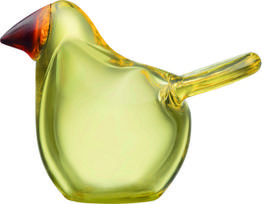 Iittala Dekoracija Flycatcher iš stiklo geltonos spalvos