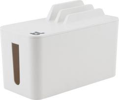 Bluelounge Kabelių laikiklis su stovu CableBox Mini Station baltos spalvos