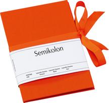 Semikolon Nuotraukų albumas Uni Leporello vertikalaus tipo oranžinės spalvos