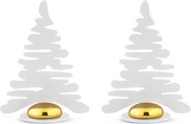 Alessi Kalėdinės dekoracijos Bark Kalėdų eglutės baltos spalvos 2 vnt.