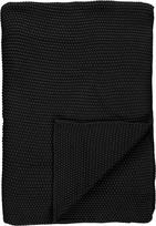 Marc O'Polo Pledas Nordic Knit pagamintas iš organinės medvilnės juodos spalvos 130 x 170 cm