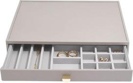 Stackers Papuošalų dėžutė Stackers 19 dalių su stalčiumi taupe spalvos supersize