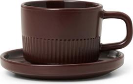 Marc O'Polo Espresso puodelis Moments su lėkštute rudos spalvos 100 ml