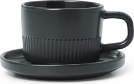 Marc O'Polo Espresso puodelis Moments su lėkštute antracito spalvos 100 ml