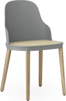 Normann Copenhagen Kėdė Allez PP su pinta sėdyne su ąžuolinėmis kojomis pilkos spalvos