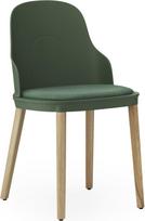 Normann Copenhagen Kėdė Allez PP Main Line Flax su minkšta sėdimąja dalimi su ąžuolinėmis kojomis žalios spalvos