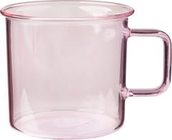 Muurla Puodelis Muurla stiklinis rožinės spalvos 350 ml