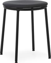 Normann Copenhagen Taburetė Circa Ultra Leather Black su minkšta sėdimąja dalimi 45 cm