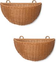 Ferm Living Sieninės lentynos Ferm Living iš rotango 2 vnt.