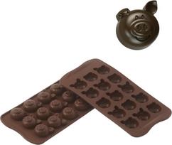 Silikomart Forma šokoladui Scg35 Choco Pigs iš silikono
