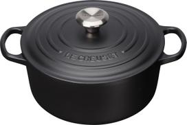 Le Creuset Kepimo indas Signature juodos spalvos 22 cm