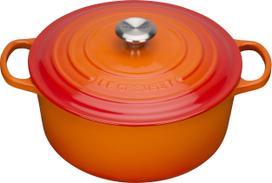 Le Creuset Kepimo indas Signature liepsnojančios oranžinės spalvos 22 cm