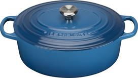 Le Creuset Kepimo indas Signature ovalios formos Marselio mėlyna 27 cm