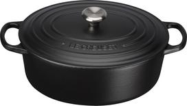 Le Creuset Kepimo indas Signature ovalios formos juodos spalvos 27 cm