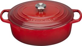 Le Creuset Kepimo indas Signature ovalios formos vyšninės spalvos 27 cm