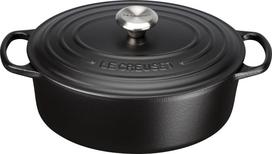 Le Creuset Kepimo indas Signature ovalios formos juodos spalvos 29 cm
