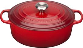 Le Creuset Kepimo indas Signature ovalios formos vyšninės spalvos 29 cm