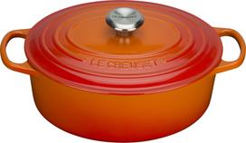 Le Creuset Kepimo indas Signature ovalios formos liepsnojančios oranžinės spalvos 29 cm