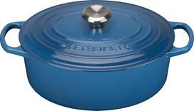 Le Creuset Kepimo indas Signature ovalios formos Marselio mėlyna 29 cm