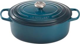 Le Creuset Kepimo indas Signature ovalios formos jūros mėlynos spalvos 29 cm