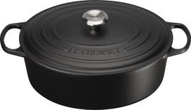 Le Creuset Kepimo indas Signature ovalios formos juodos spalvos 33 cm