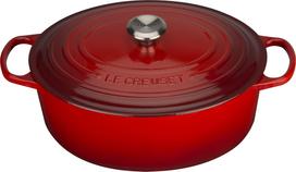 Le Creuset Kepimo indas Signature ovalios formos vyšninės spalvos 33 cm
