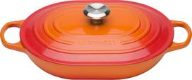 Le Creuset Kepimo indas Oblong Signature liepsnojančios oranžinės spalvos 31 cm