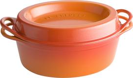 Le Creuset Puodas Doufeu Tradition Collection liepsnojančios oranžinės spalvos 32 cm