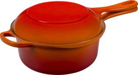 Le Creuset Priekaistuvis Marmitout Signature 2 viename liepsnojančios oranžinės spalvos 22 cm