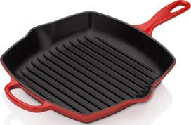 Le Creuset Grilio keptuvė Signature kvadratinės formos vyšninės spalvos 26 cm
