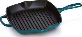 Le Creuset Grilio keptuvė Signature kvadratinės formos jūros mėlynos spalvos 26 cm
