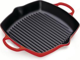 Le Creuset Grilio keptuvė Signature kvadratinės formos vyšninės spalvos 30 cm