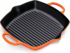 Le Creuset Grilio keptuvė Signature kvadratinės formos liepsnojančios oranžinės spalvos 30 cm